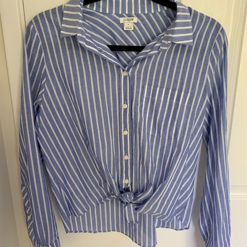 J Crew stripped button up